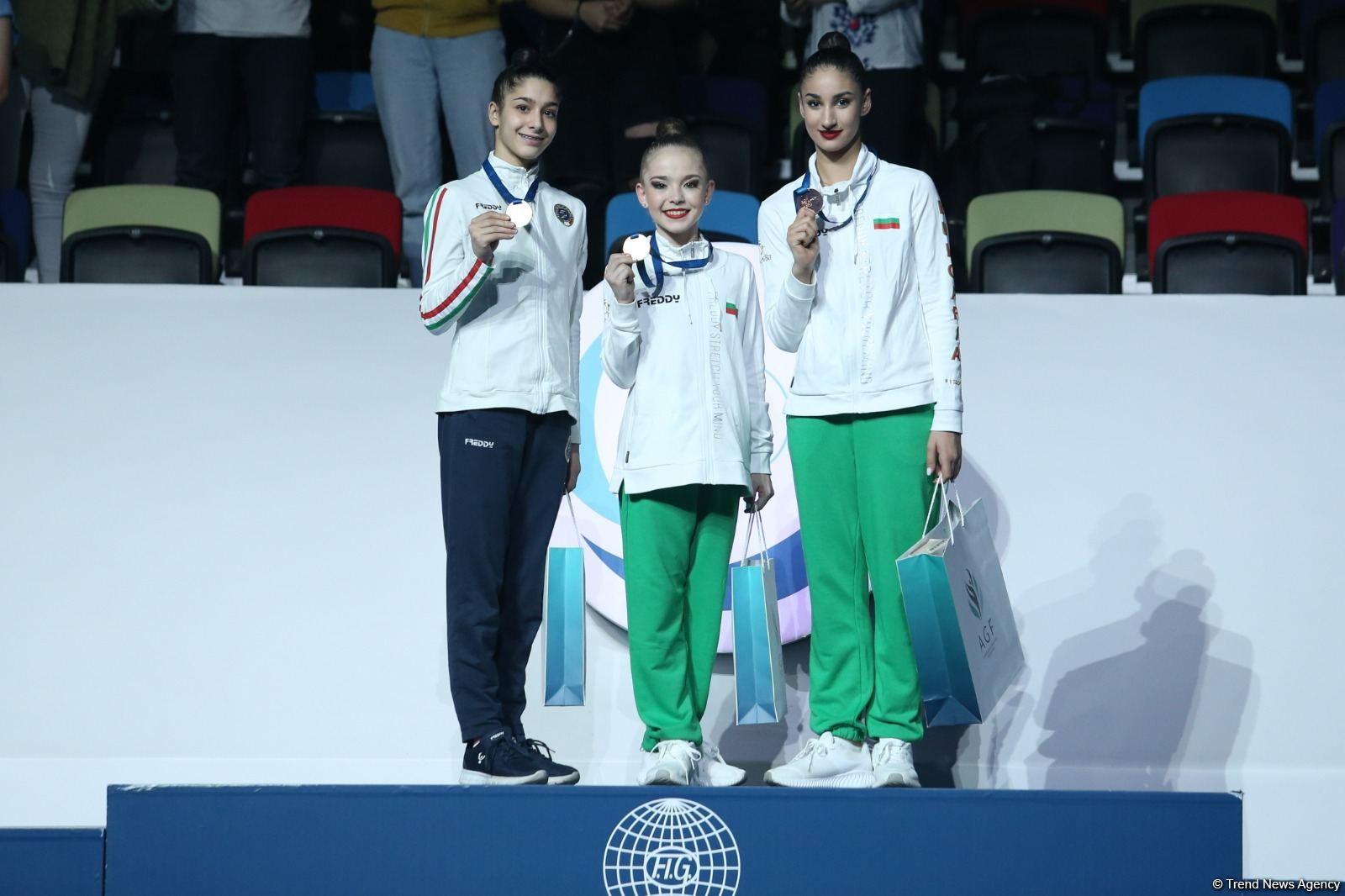 Bakıda bədii gimnastika üzrə Dünya Kubokunun qaliblərinin mükafatlandırılması mərasimi keçirilib (FOTO)