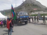Sülhməramlılara aid 45 avtomobil Laçın yolundan maneəsiz keçib (FOTO)