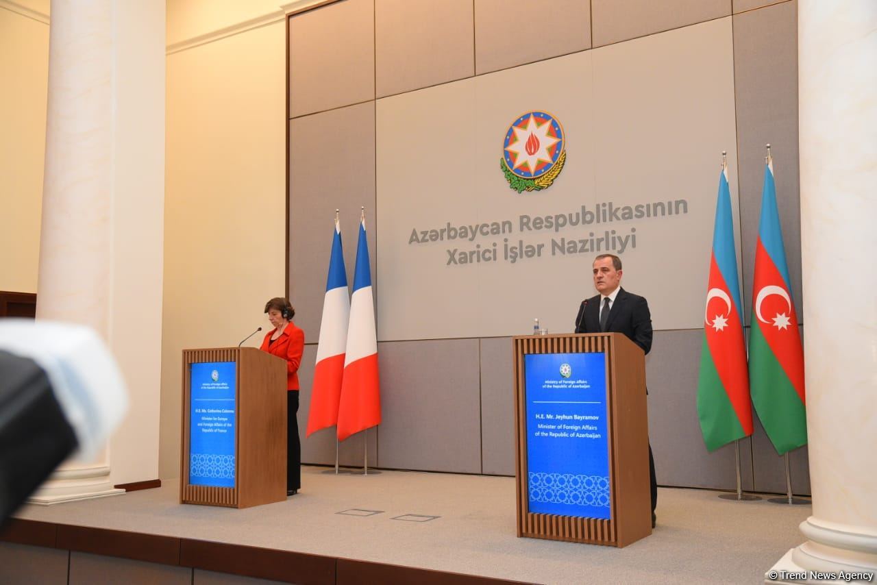 Azərbaycan və Fransa XİN rəhbərlərinin mətbuat konfransı keçirilib (FOTO/VİDEO) (YENİLƏNİB)