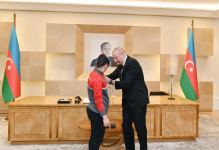Prezident İlham Əliyev və Birinci xanım Mehriban Əliyeva Türkiyə idmançıları ilə görüşüblər (FOTO/VİDEO) (YENİLƏNİB)