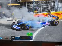 Formula 1 komandalarının sərbəst yürüşündə boliddə yanğın olub (FOTO/VİDEO)