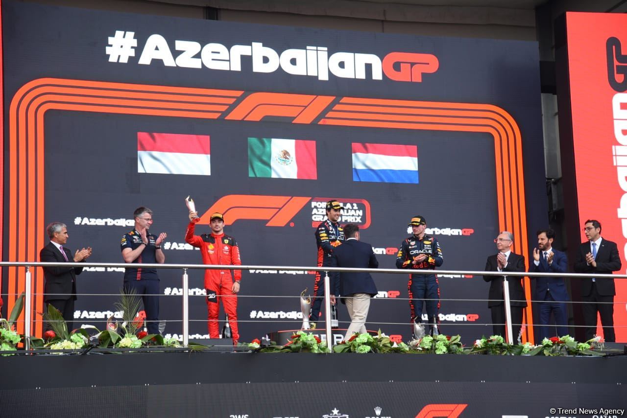 2023 Formula 1 Azərbaycan Qran Prisinin qalibi və mükafatçıları mükafatlandırılıb (FOTO)