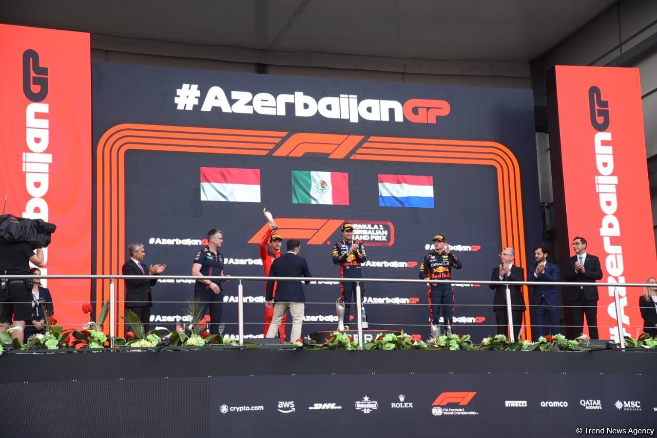 2023 Formula 1 Azərbaycan Qran Prisinin qalibi və mükafatçıları mükafatlandırılıb (FOTO)