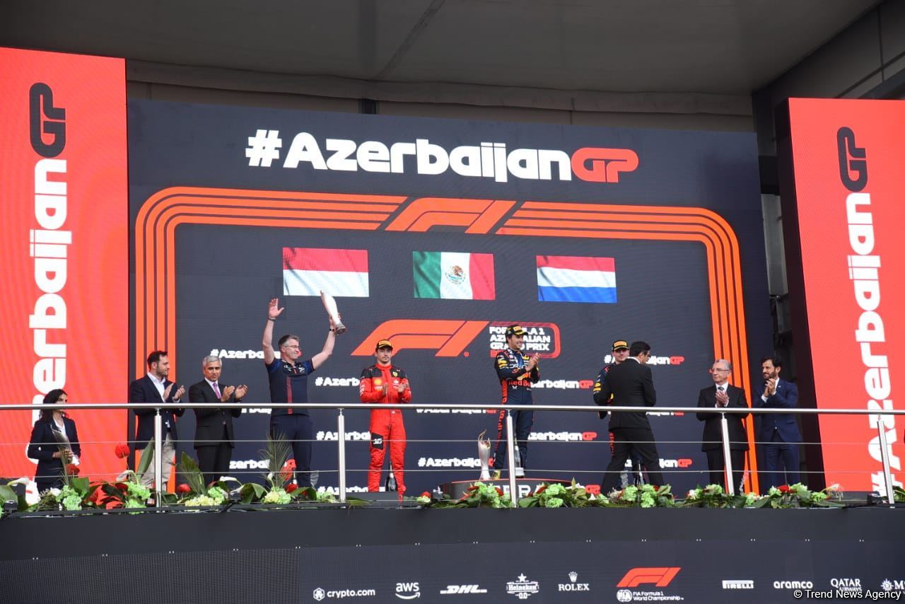 2023 Formula 1 Azərbaycan Qran Prisinin qalibi və mükafatçıları mükafatlandırılıb (FOTO)
