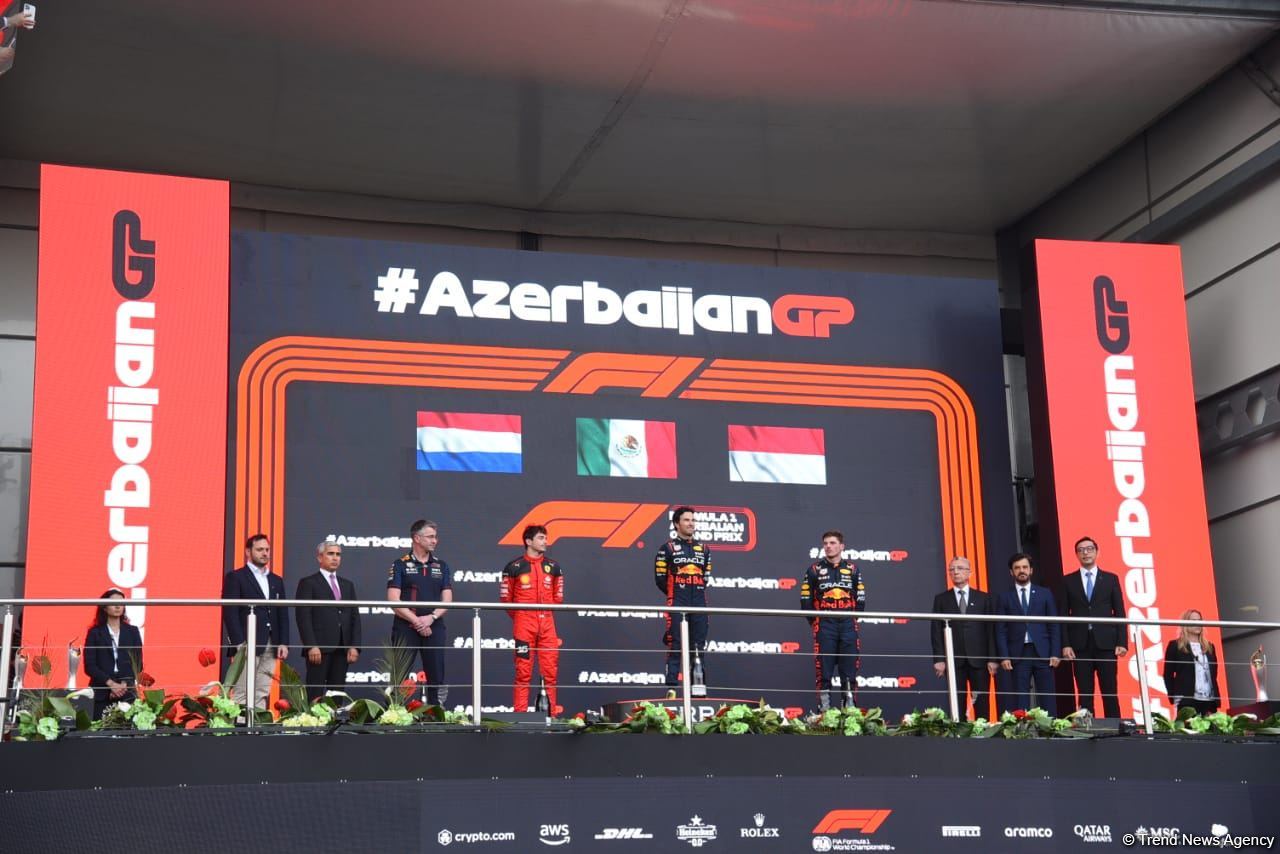 2023 Formula 1 Azərbaycan Qran Prisinin qalibi və mükafatçıları mükafatlandırılıb (FOTO)