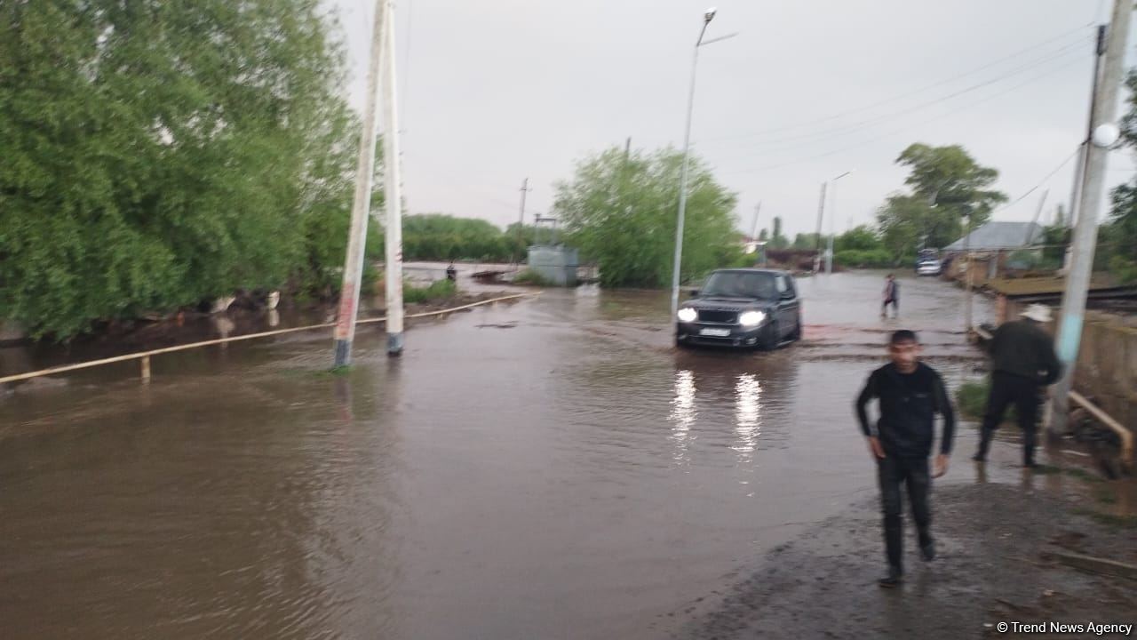 Sel Tərtərdə fəsad törədib (FOTO)