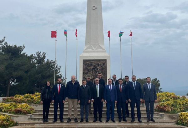 Azərbaycan nümayəndə heyəti Çanaqqalada Azərbaycan şəhidlərinin xatirəsinə ucaldılmış abidəni ziyarət edib (FOTO)