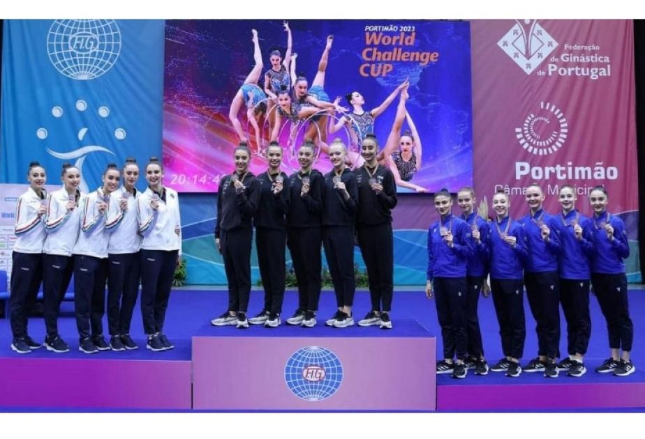 Bədii gimnastika üzrə qrup hərəkətləri komandamız Portuqaliyada bürünc medal qazanıb