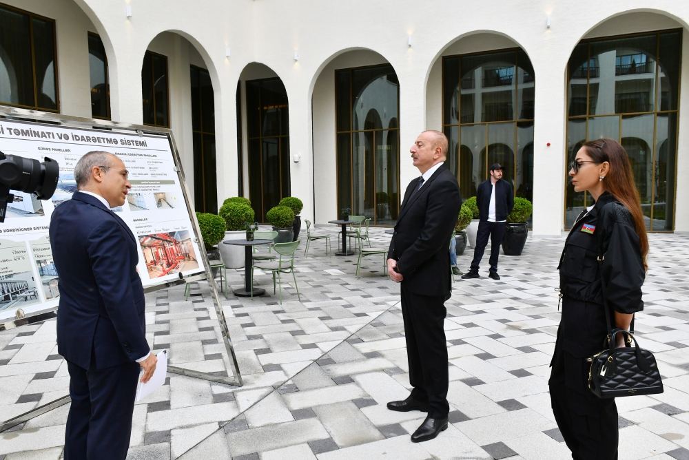 Prezident İlham Əliyev və Birinci xanım Mehriban Əliyeva Şuşa Otel-Konqres Mərkəzi Kompleksinin açılışında iştirak ediblər (YENİLƏNİB) (FOTO/VİDEO)