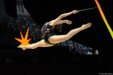 Bakıda bədii gimnastika üzrə 39-cu Avropa çempionatı yarışlarının üçüncü gününə start verilib (FOTO)