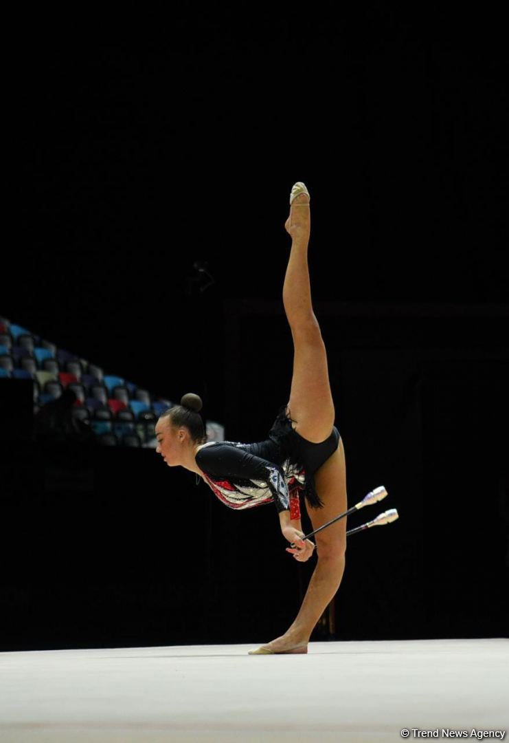 Bakıda bədii gimnastika üzrə 39-cu Avropa çempionatı yarışlarının üçüncü gününə start verilib (FOTO)