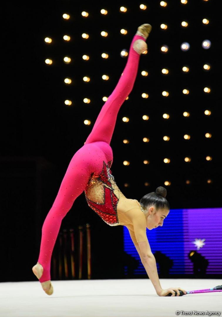 Bakıda bədii gimnastika üzrə 39-cu Avropa çempionatı yarışlarının üçüncü gününə start verilib (FOTO)