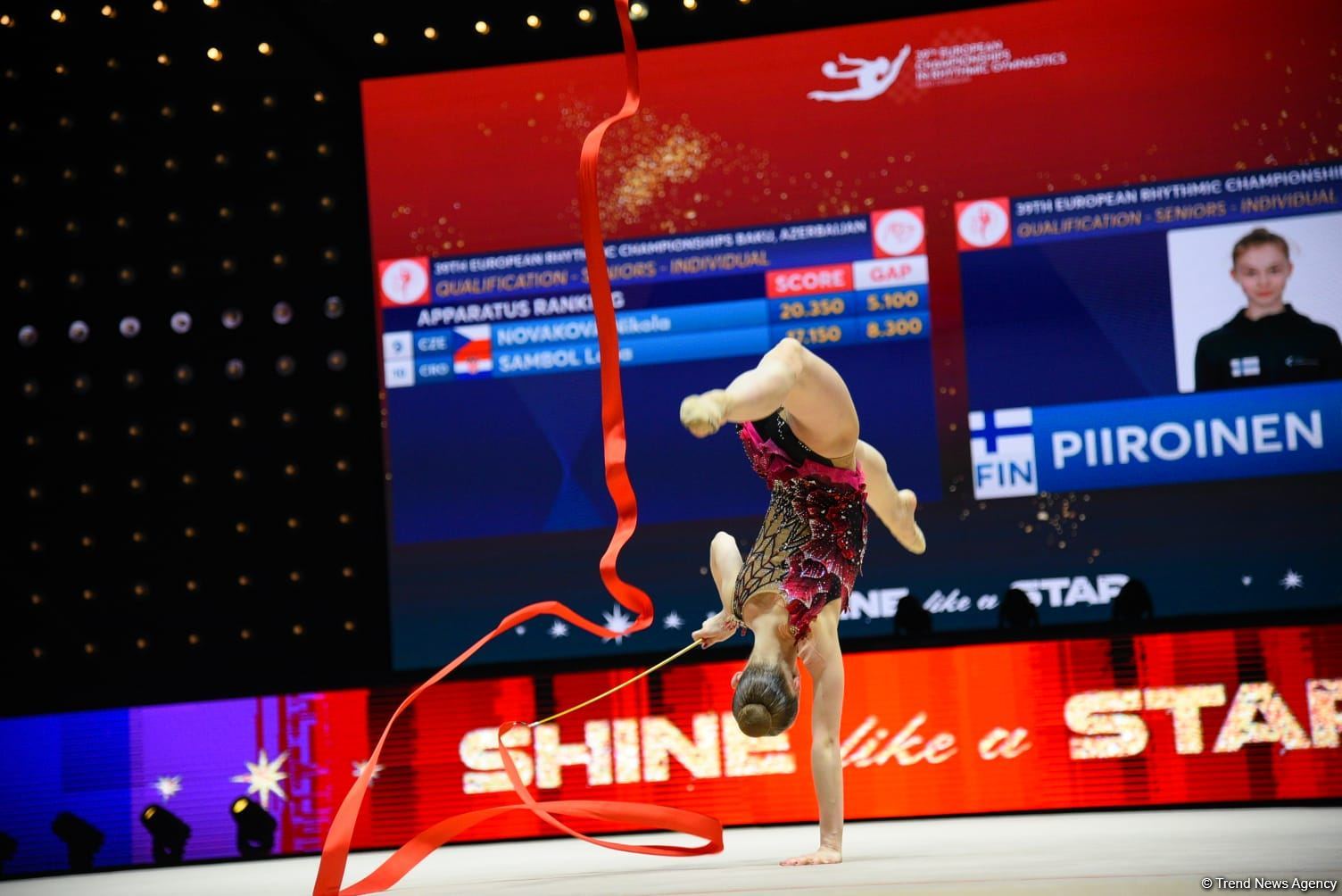 Bakıda bədii gimnastika üzrə 39-cu Avropa çempionatı yarışlarının üçüncü gününə start verilib (FOTO)