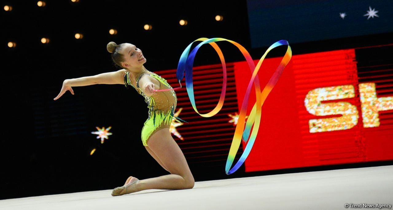Bakıda bədii gimnastika üzrə 39-cu Avropa çempionatı yarışlarının üçüncü gününə start verilib (FOTO)