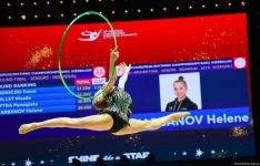 Bədii gimnastika üzrə Avropa çempionatının fərdi çoxnövçülük proqramı üzrə finalının ən gözəl anları (FOTO)
