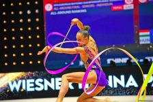 Bədii gimnastika üzrə Avropa çempionatının fərdi çoxnövçülük proqramı üzrə finalının ən gözəl anları (FOTO)