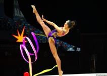 Bədii gimnastika üzrə Avropa çempionatının fərdi çoxnövçülük proqramı üzrə finalının ən gözəl anları (FOTO)