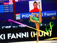 Bədii gimnastika üzrə Avropa çempionatının fərdi çoxnövçülük proqramı üzrə finalının ən gözəl anları (FOTO)
