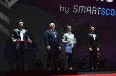 Bakıda fərdi çoxnövçülük üzrə qalib gimnastlar mükafatlandırılıb (FOTO)