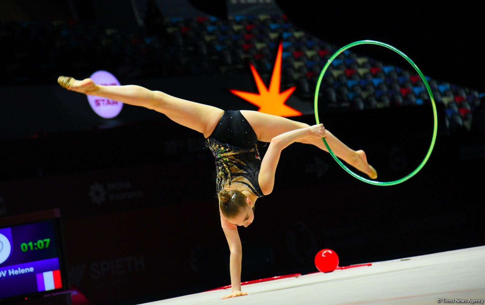 Bədii gimnastika üzrə Avropa çempionatının fərdi çoxnövçülük proqramı üzrə finalının ən gözəl anları (FOTO)