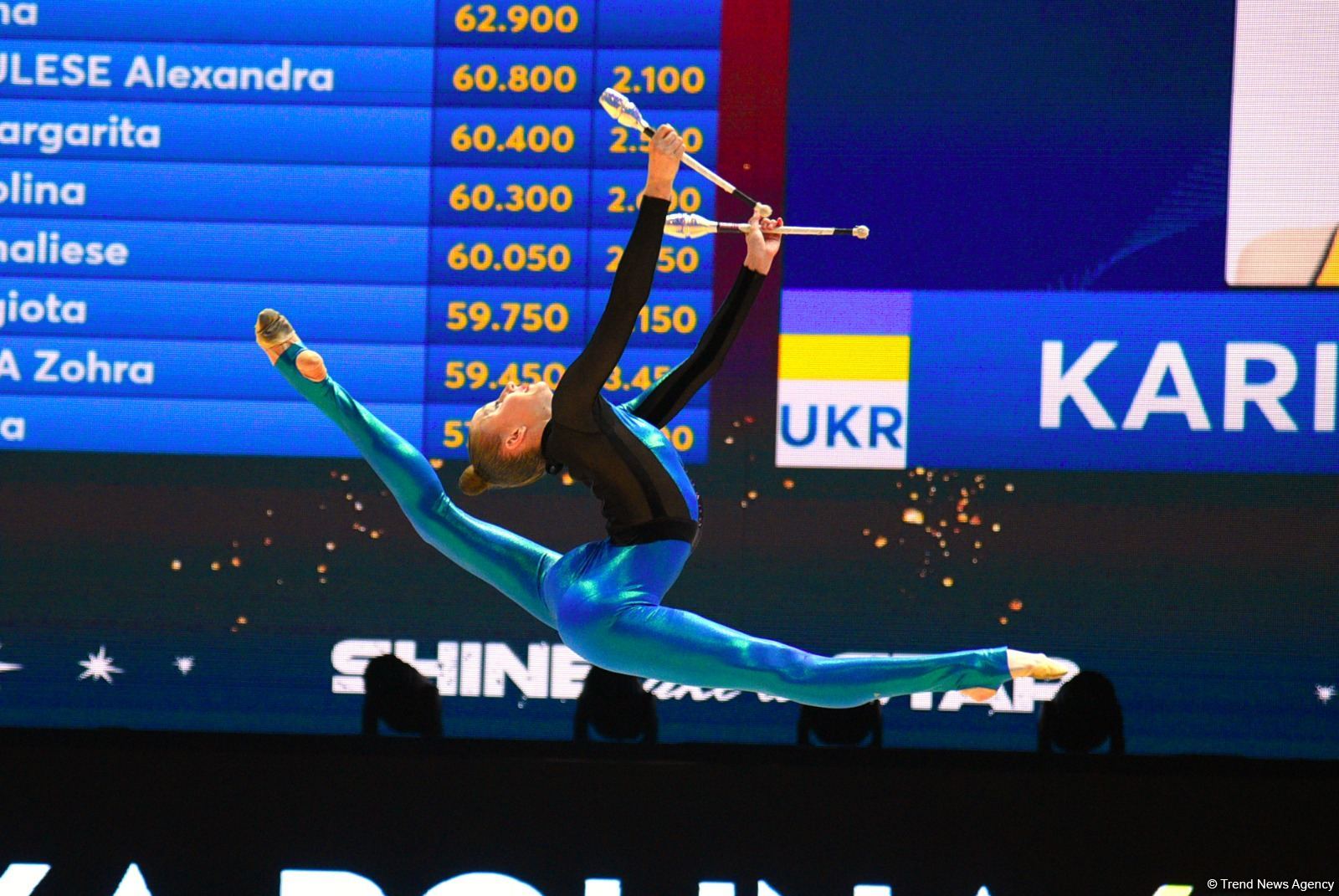 Bədii gimnastika üzrə Avropa çempionatının fərdi çoxnövçülük proqramı üzrə finalının ən gözəl anları (FOTO)