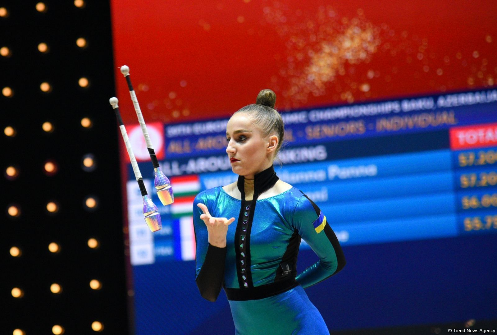 Bədii gimnastika üzrə Avropa çempionatının fərdi çoxnövçülük proqramı üzrə finalının ən gözəl anları (FOTO)