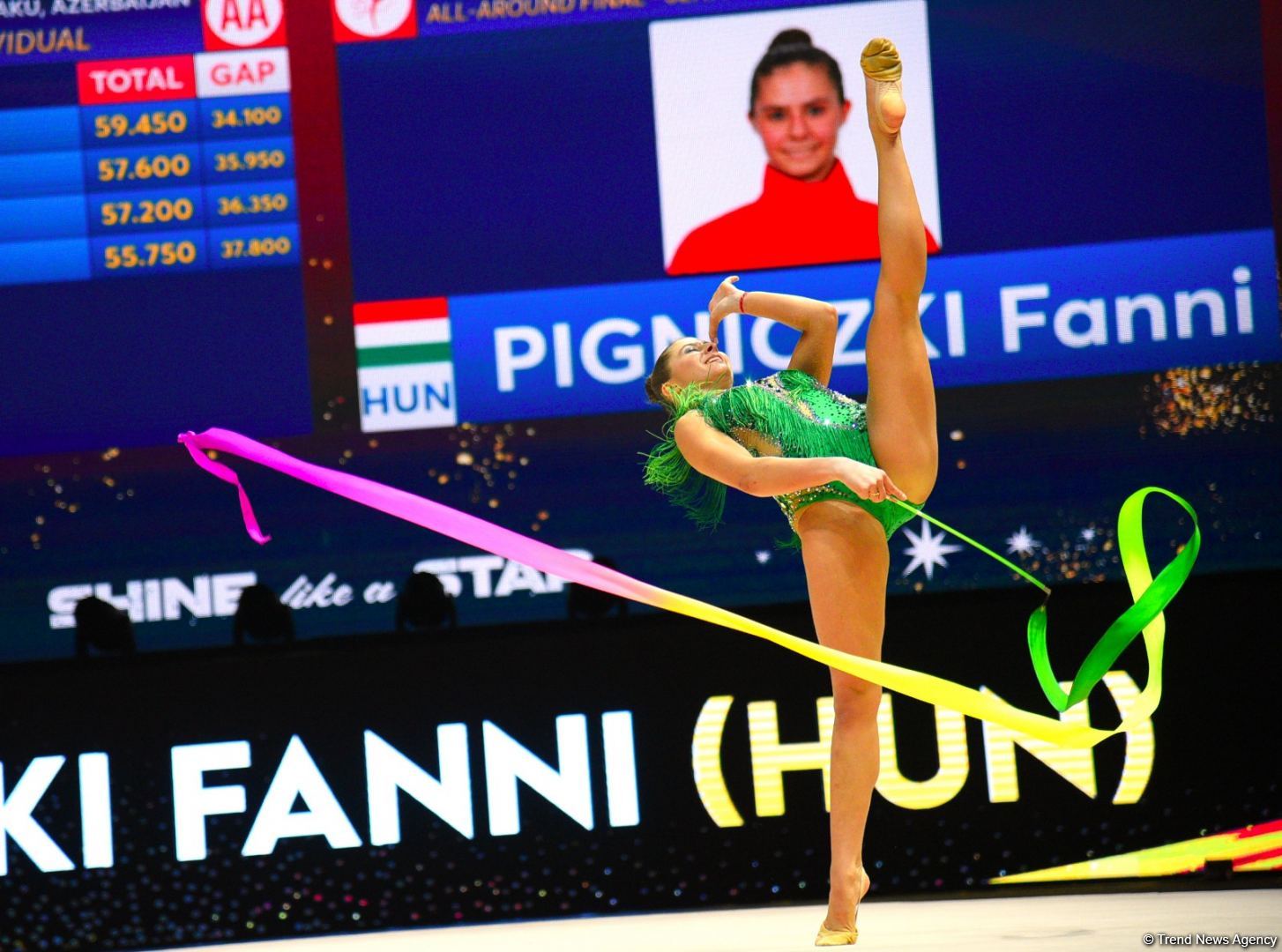 Bədii gimnastika üzrə Avropa çempionatının fərdi çoxnövçülük proqramı üzrə finalının ən gözəl anları (FOTO)