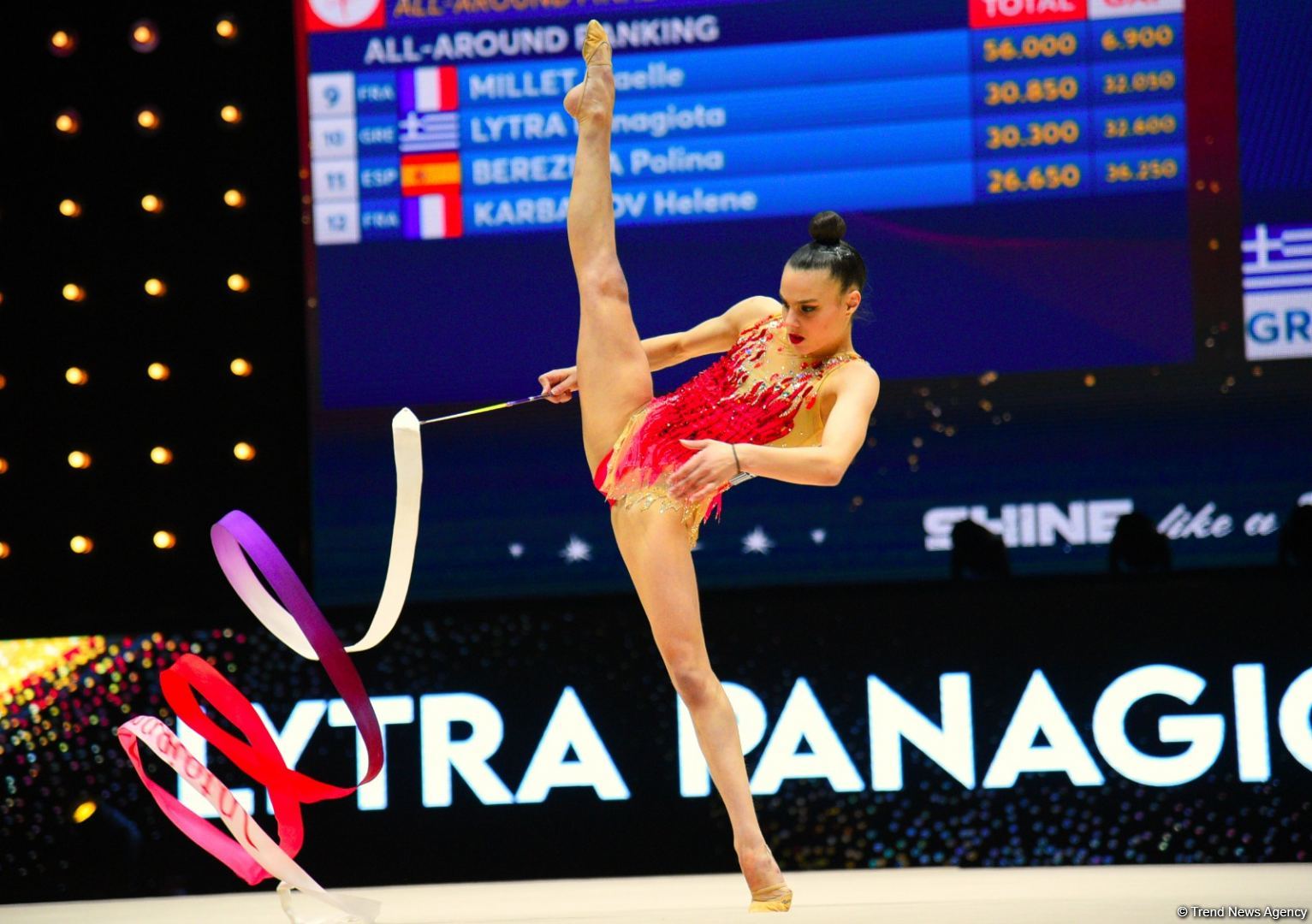Bədii gimnastika üzrə Avropa çempionatının fərdi çoxnövçülük proqramı üzrə finalının ən gözəl anları (FOTO)