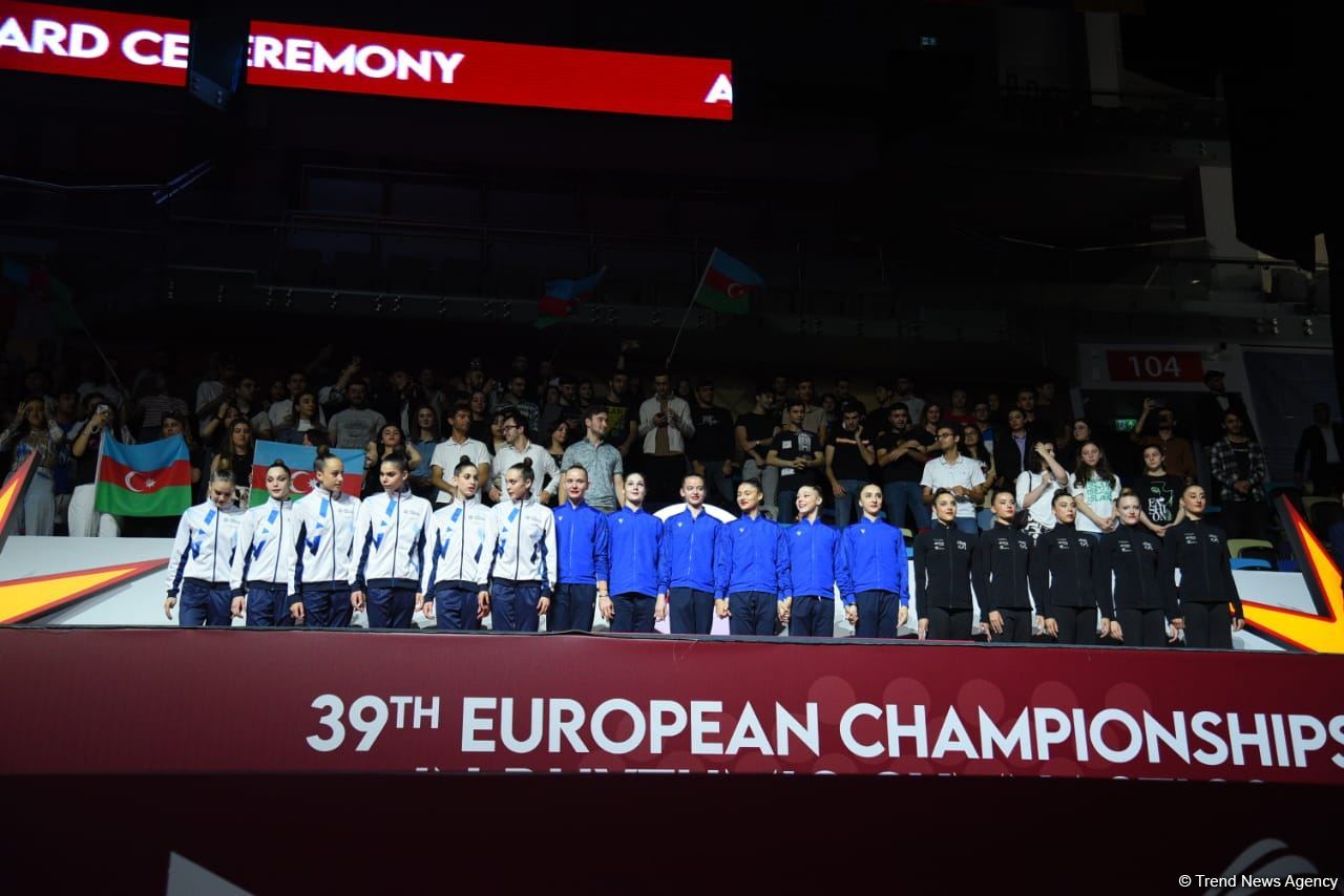 Qrup hərəkətləri üzrə komandalar arasında Avropa çempionatının qalibləri mükafatlandırılıb (FOTO)