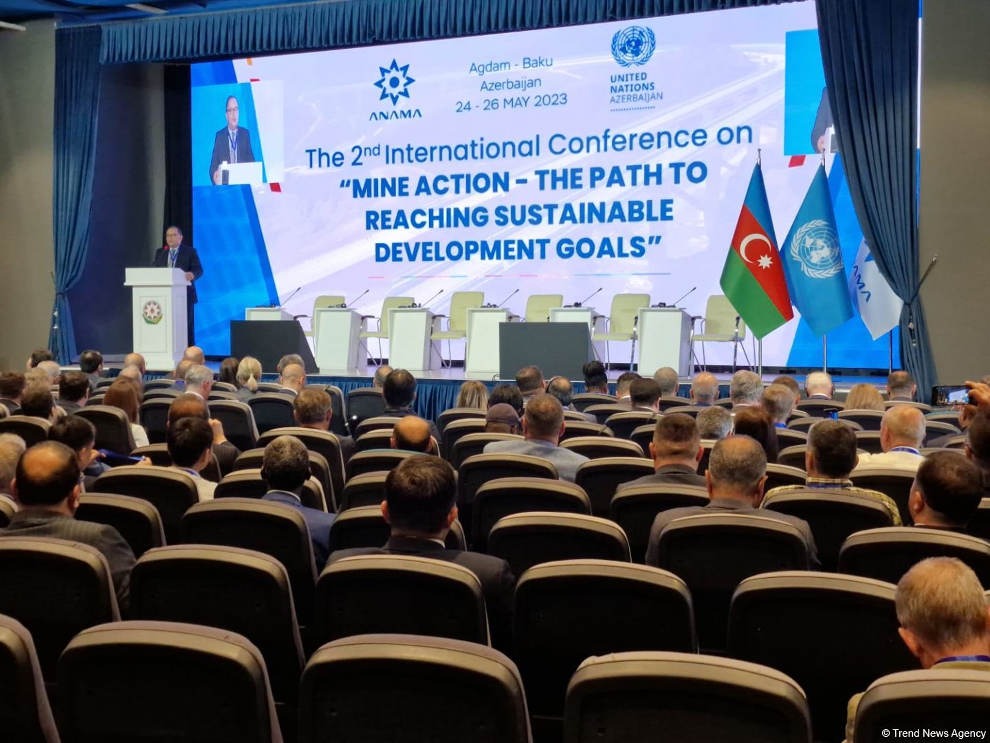 Ağdamda 2-ci beynəlxalq humanitar minatəmizləmə konfransına start verilib (FOTO)