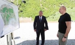 Prezident İlham Əliyev Kəlbəcər rayonunun Zallar kəndinin təməlini qoyub (YENİLƏNİB) (FOTO/VİDEO)