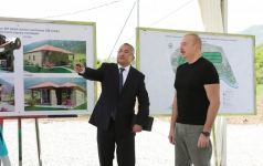 Prezident İlham Əliyev Kəlbəcər rayonunun Zallar kəndinin təməlini qoyub (YENİLƏNİB) (FOTO/VİDEO)