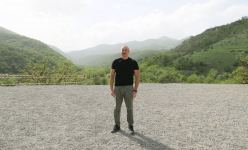 Prezident İlham Əliyev Laçın rayonunun Şəlvə kəndinin təməlini qoyub (YENİLƏNİB) (FOTO/VİDEO)