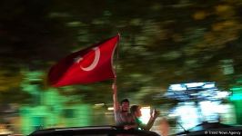 Bakıda Atatürk parkında Ərdoğana dəstək yürüyüşü keçirilib (FOTO/VİDEO)