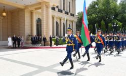 İsrail Prezidenti İsxak Hersoqun rəsmi qarşılanma mərasimi olub (FOTO)