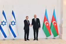 İsrail Prezidenti İsxak Hersoqun rəsmi qarşılanma mərasimi olub (FOTO)