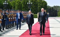 İsrail Prezidenti İsxak Hersoqun rəsmi qarşılanma mərasimi olub (FOTO)