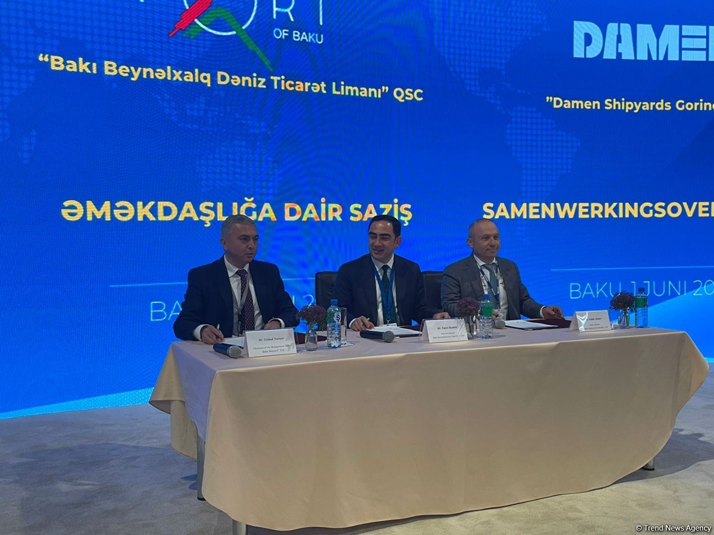 Azərbaycan və Niderland arasında gəmilərin inşasına dair memorandum imzalanıb (FOTO)