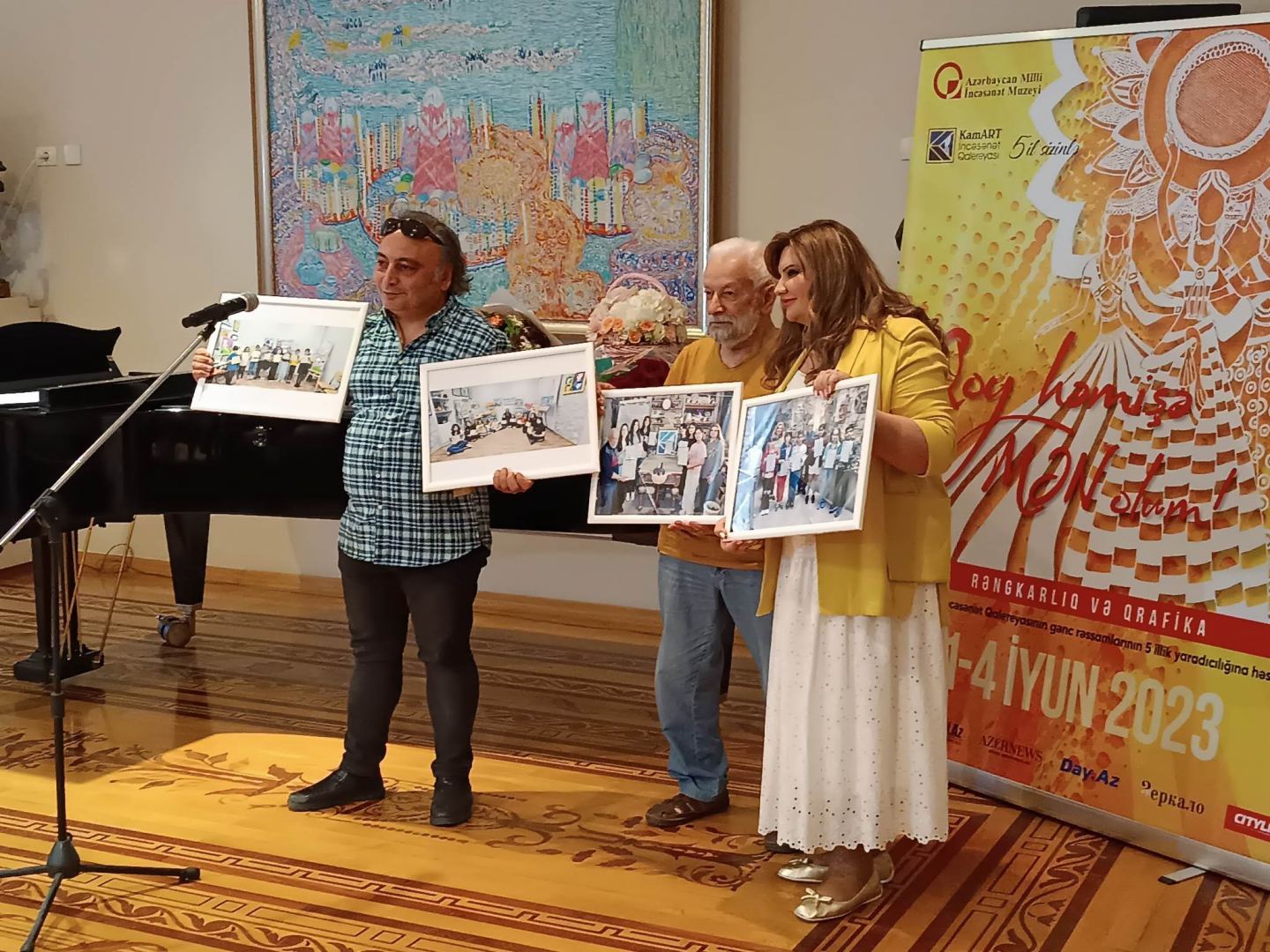 Gənc rəssamların “Qoy həmişə mən olum!” adlı sərgisinin ekspozisiyasının açılışı olub (FOTO)