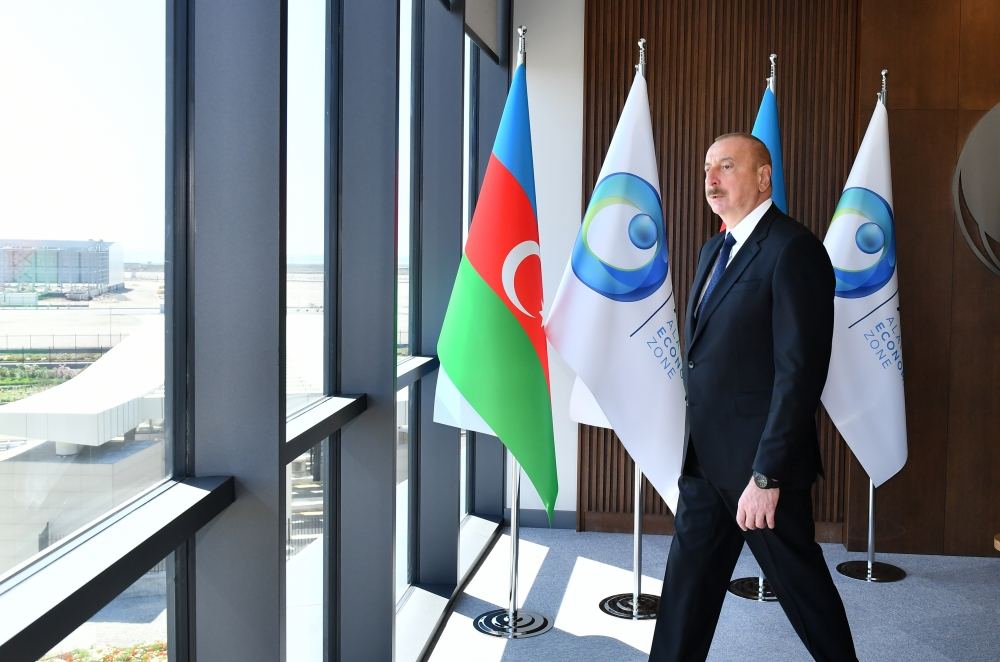 Prezident İlham Əliyev Ələt Azad İqtisadi Zonasının birinci mərhələsinin açılış mərasimində iştirak edib (FOTO/VİDEO)