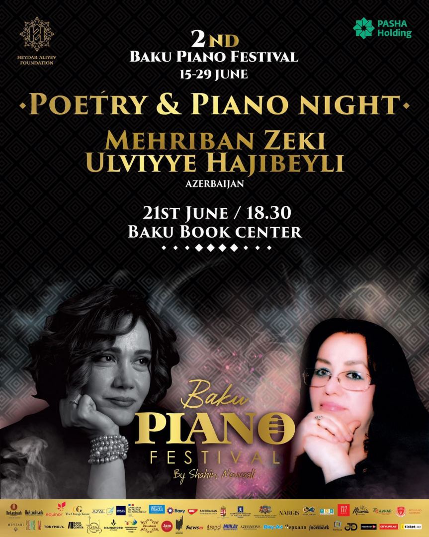 Bakı Kitab Mərkəzində 2-ci Beynəlxalq Piano Festivalı çərçivəsində poeziya və musiqi gecəsi keçirilib (FOTO/VİDEO)