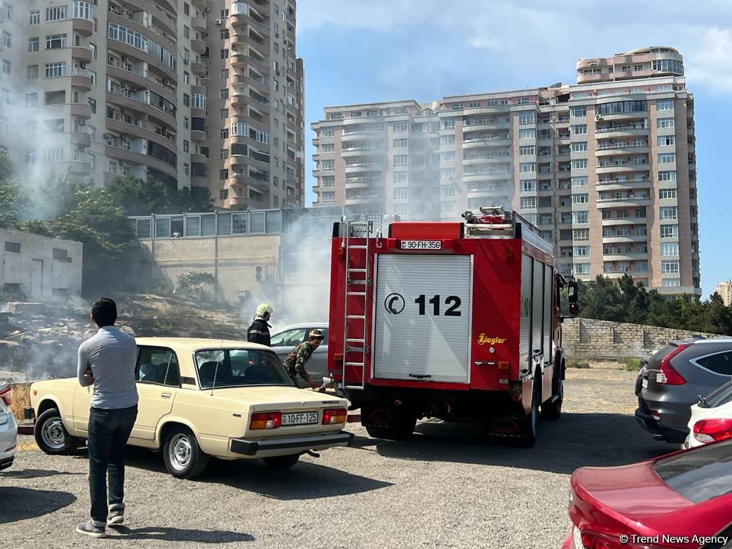 Yasamalda baş verən yanğın söndürülüb (YENİLƏNİB) (FOTO/VİDEO)