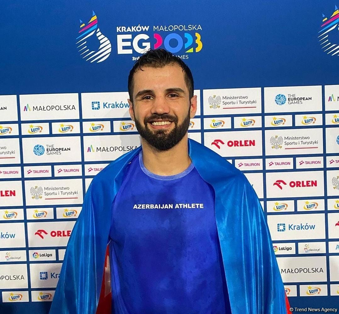 Azərbaycan kikboksçusu III Avropa Oyunlarında qızıl medal qazanıb (FOTO)