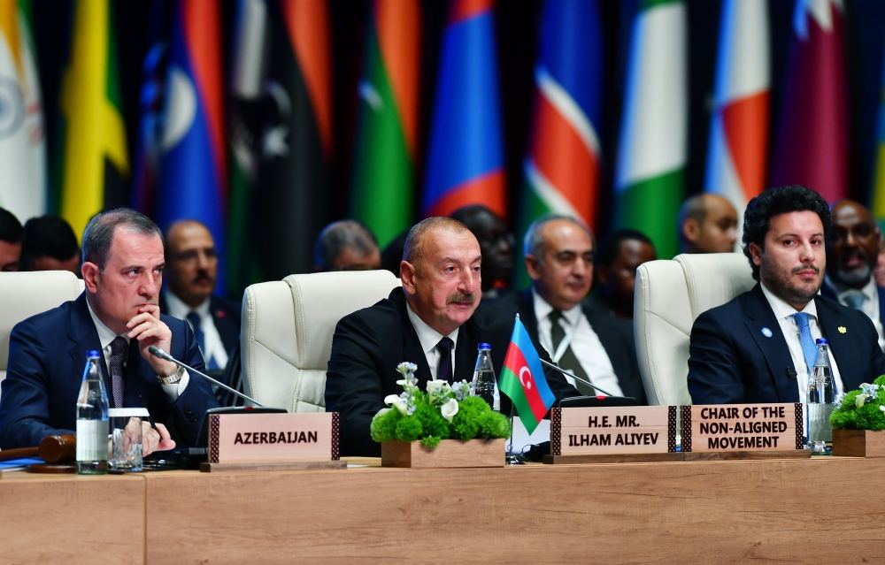 Prezident İlham Əliyev: Azərbaycan Qoşulmama Hərəkatına sədrliyi dövründə üzv ölkələrin qanuni maraqlarını qətiyyətlə qoruyub