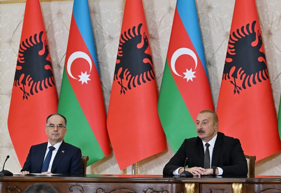 Azərbaycan və Albaniya prezidentləri mətbuata bəyanatlarla çıxış ediblər (FOTO/VİDEO) (YENİLƏNİB)