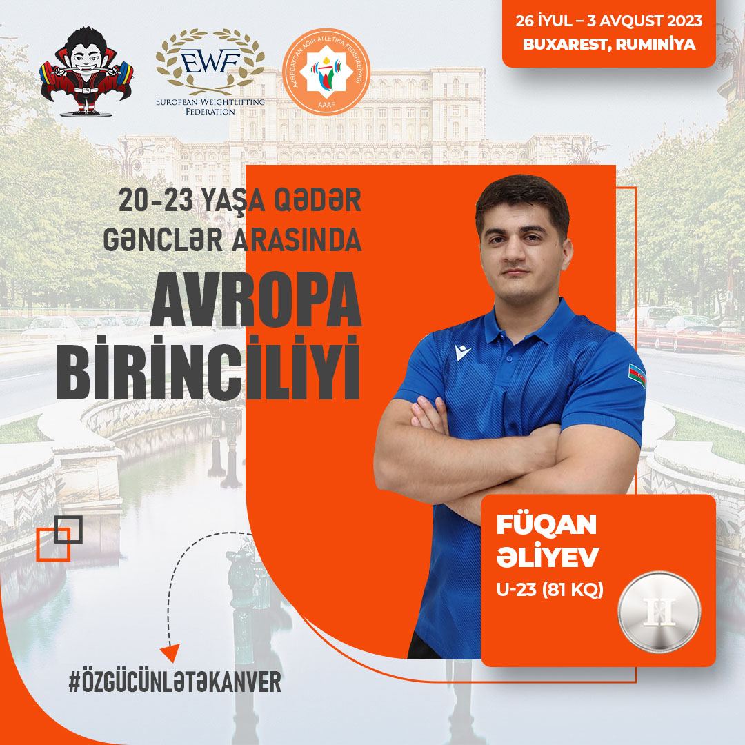 Ağır atletimiz Avropa birinciliyində gümüş medal qazandı (FOTO)