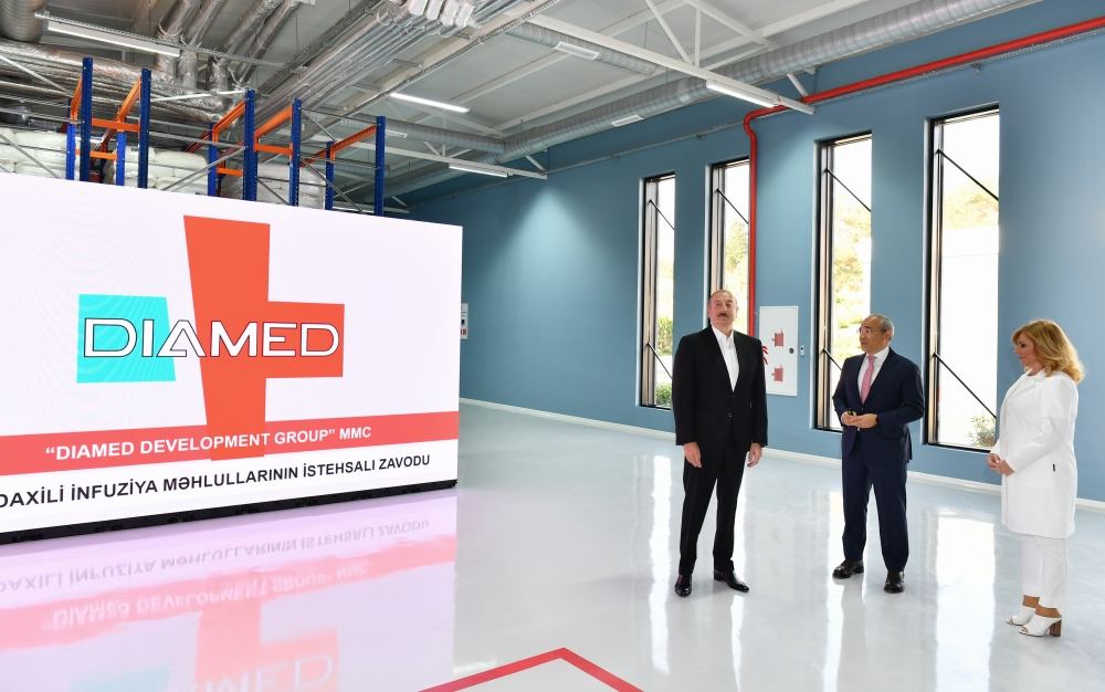Prezident İlham Əliyev Bakıda “Diamed” dərman istehsalı zavodunun açılışında iştirak edib (FOTO/VİDEO)