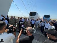 Diplomatik korpus üzvləri Xaçın çayı üzərində inşa olunan körpü ilə tanış olublar (FOTO)
