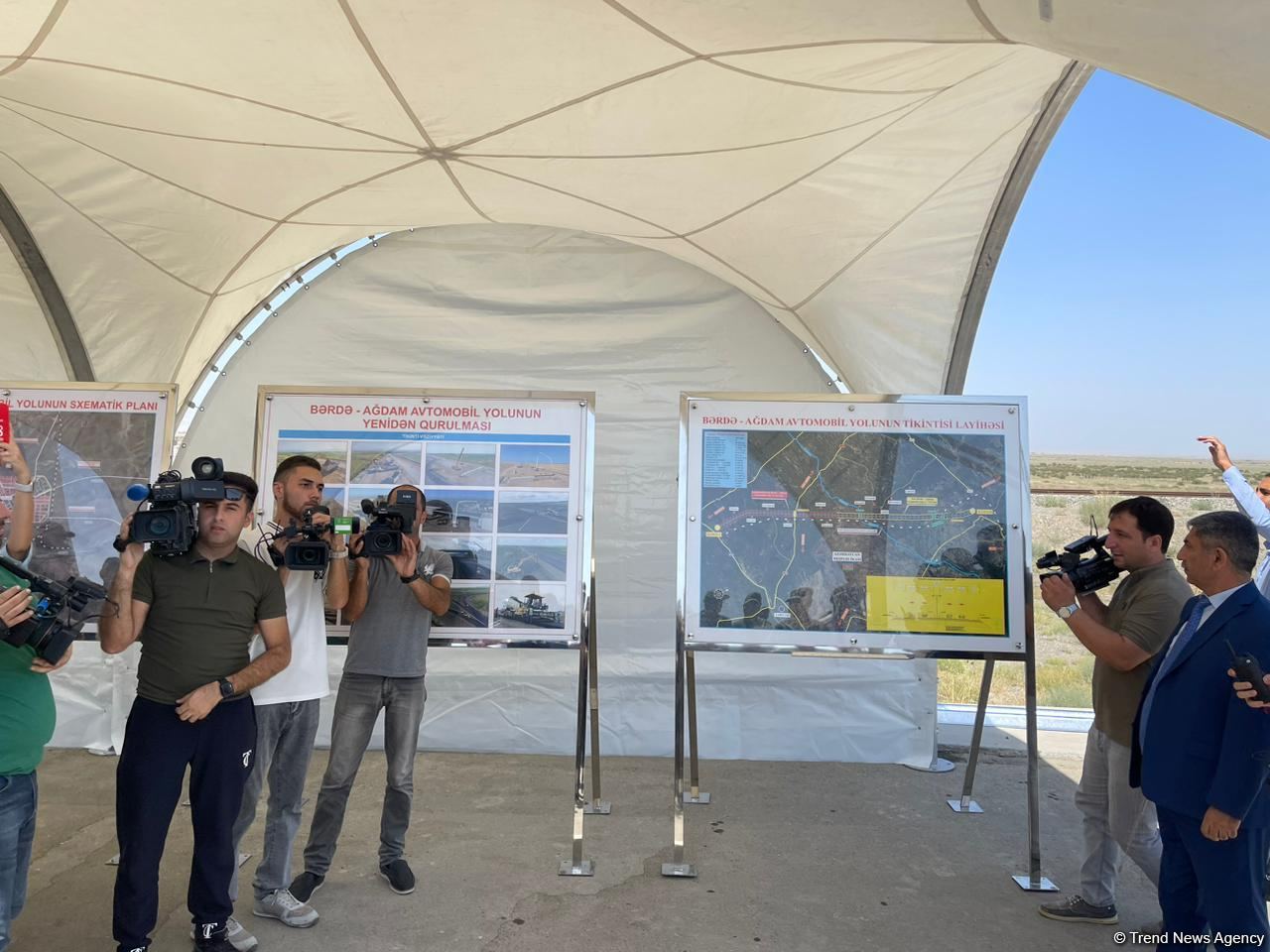 Diplomatik korpus üzvləri Xaçın çayı üzərində inşa olunan körpü ilə tanış olublar (FOTO)
