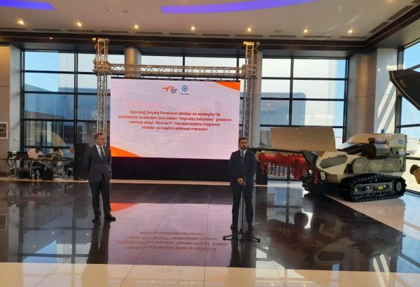 Azərbaycan istehsalı olan minatəmizləmə maşını ANAMA-ya təqdim olunub (FOTO)